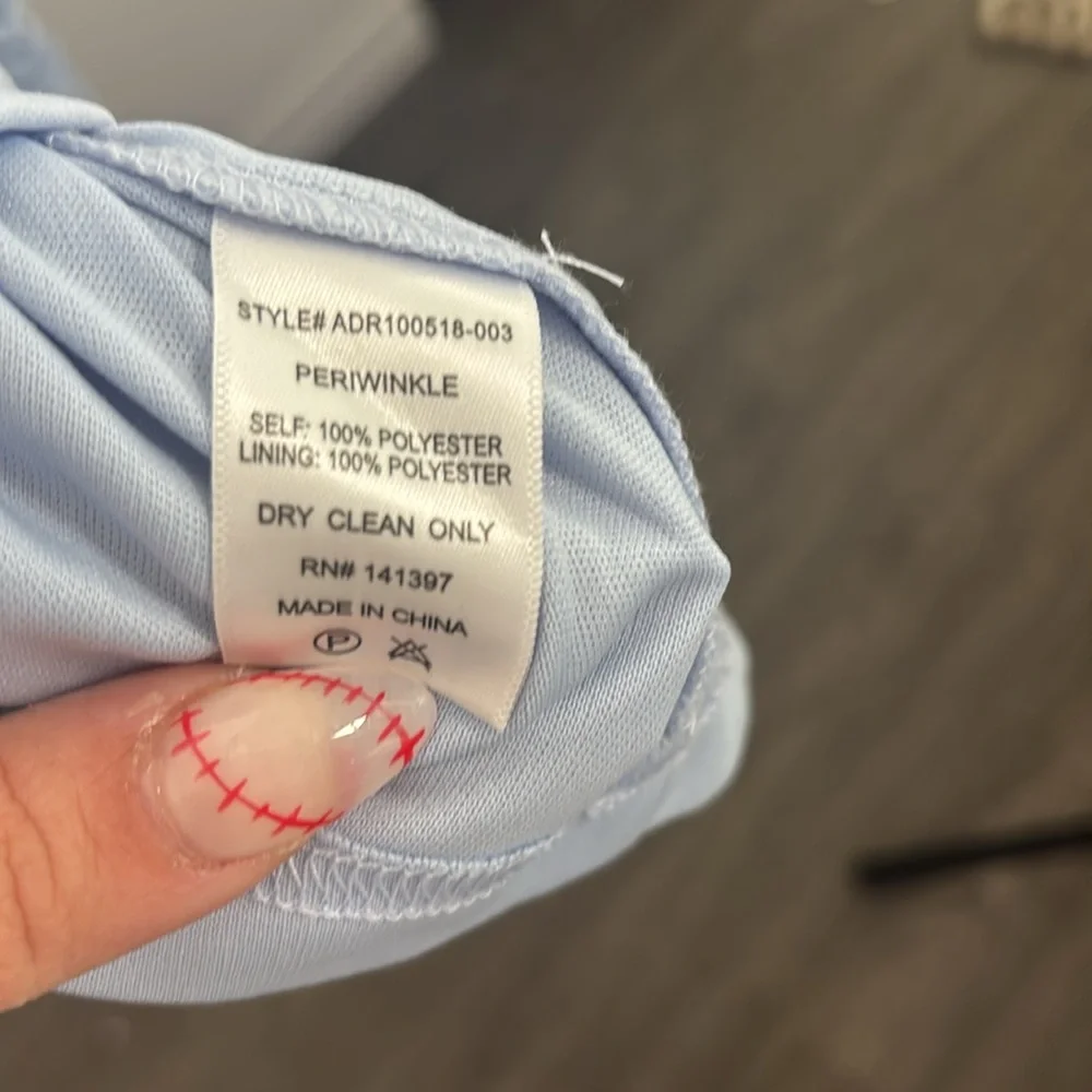 Astr The Label Women’s Blue V-Neck Lace Dress Wedding Small - Picture 5 of 6